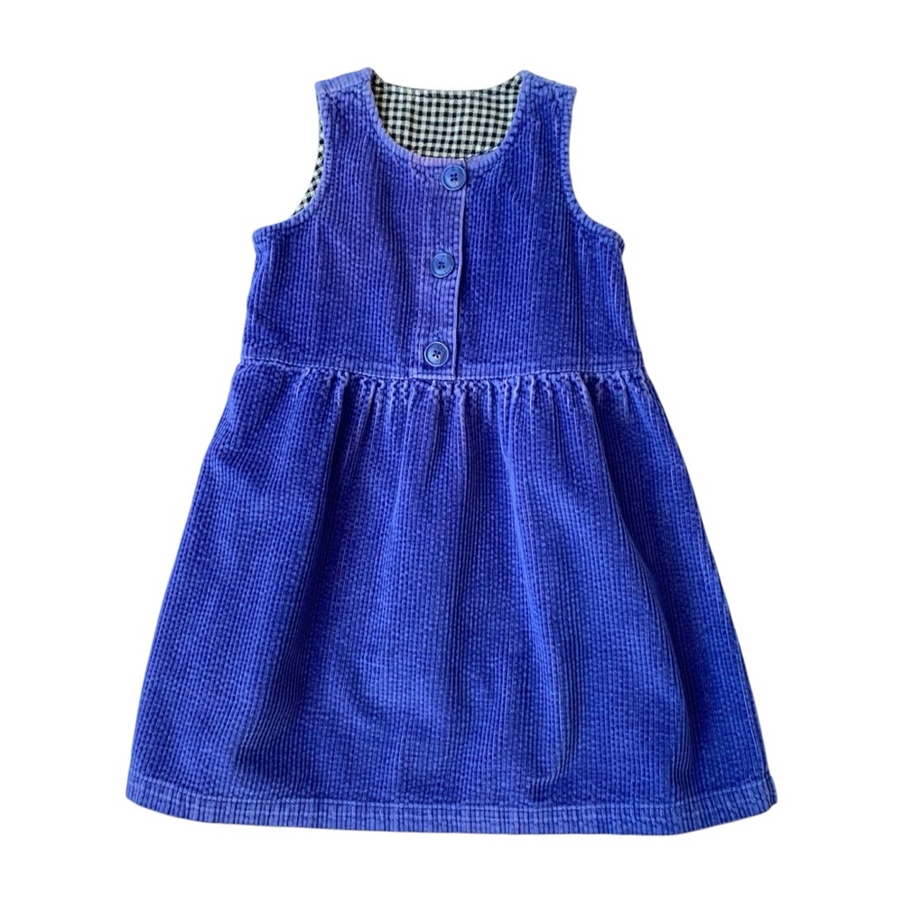 HANNA ANDERSSON Dress Purple Corduroy Jumper  Romper Pinafore Cotton Skirt Top